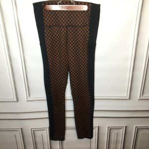 Maven Thread Inspire Leggings - Brown Checkered | MT SPORT Size: Large